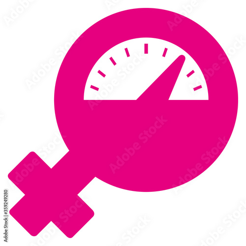 Icon female PMS symbol, premenstrual tension. Ideal for catalogs, newsletters and institutional material