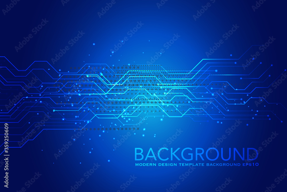 Obraz premium abstract technology background with hexagons , Vector abstract background shows the innovation of technology and technology concepts. Can be applied to your businesses.