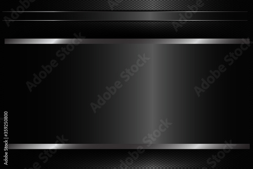 abstract metallic black frame layout modern tech design template background