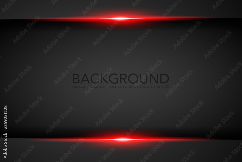 abstract metallic red black frame layout modern tech design template background , Black and red background. Vector graphic template design - Vector
