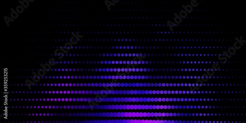 Dark Purple, Pink vector background with bubbles. Abstract illustration with colorful spots in nature style. Pattern for wallpapers, curtains.