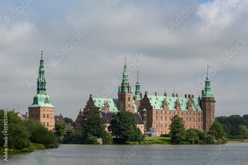 Frederiksborg Castle (Frederiksborg Slot) built in the early 17th century, Located in Hillerød, Denmark.