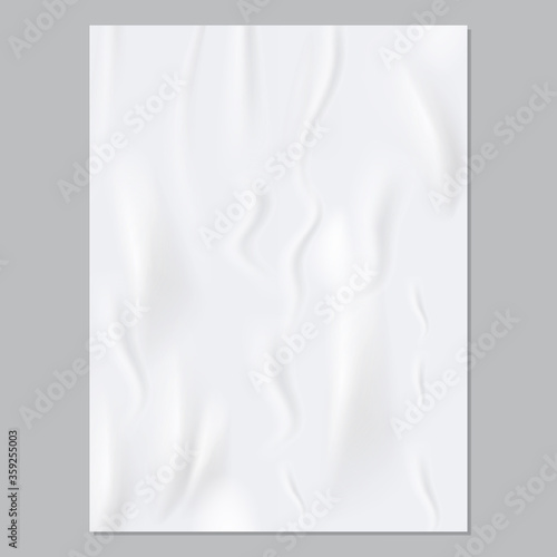 Wrinkled paper. Realistic vector template for modern poster