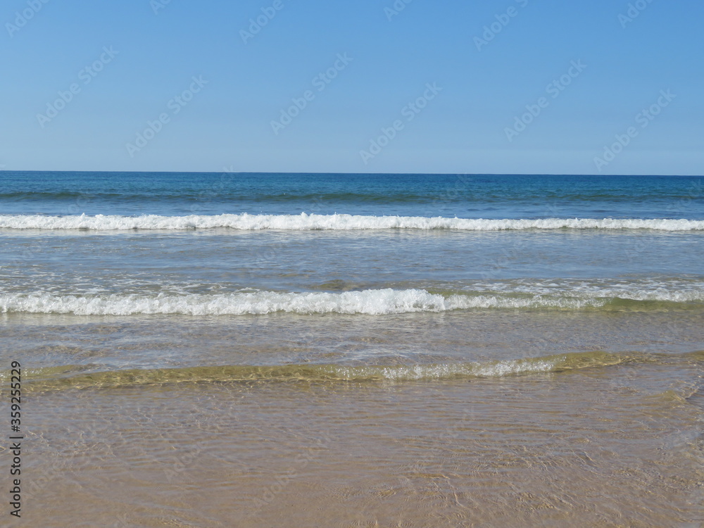 Beautiful beach with clean waters and sparkling sand Beautiful beach with clean waters and sparkling sand