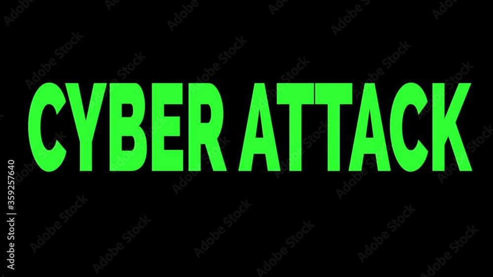 Cyber attack animated word. Kinetic typography. Cyber attack animated word. Kinetic typography.