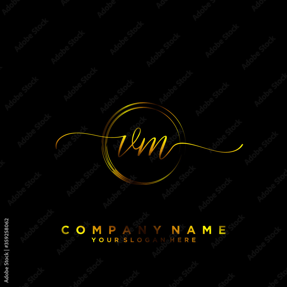 VM Initial handwriting logo vector
VM Initial handwriting logo vector