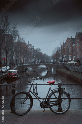 Amsterdam city canal old town. Netherlands (Holland) © Ivan Kurmyshov