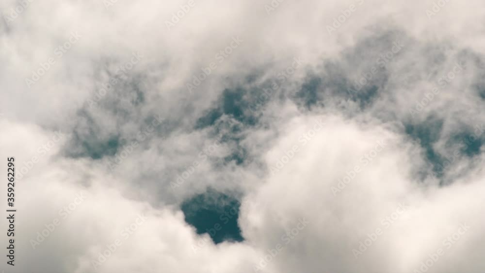 Thick White Clouds Moving In The Blue Sky In Tokyo, Japan - timelapse Thick White Clouds Moving In The Blue Sky In Tokyo, Japan - timelapse