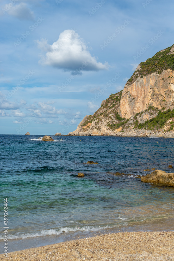 Palaiokastritsa beach in Corfu Greece.
