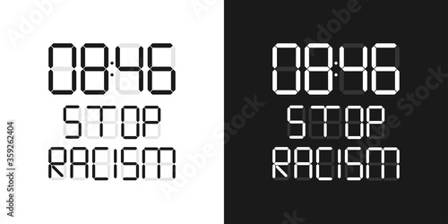 anti racism vector banner. black lives matter. stop racist. racial diversity race concept. together against racial discrimination, inequality. people equality. cant breath idea. on white background