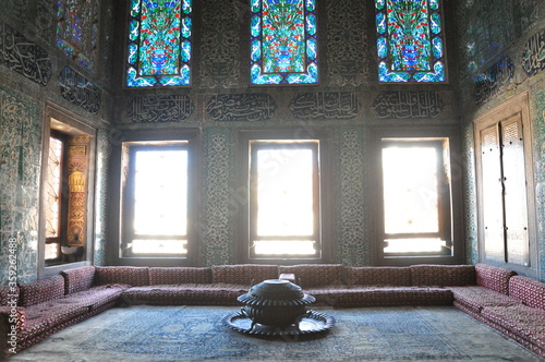 interior of a mosque in istanbul