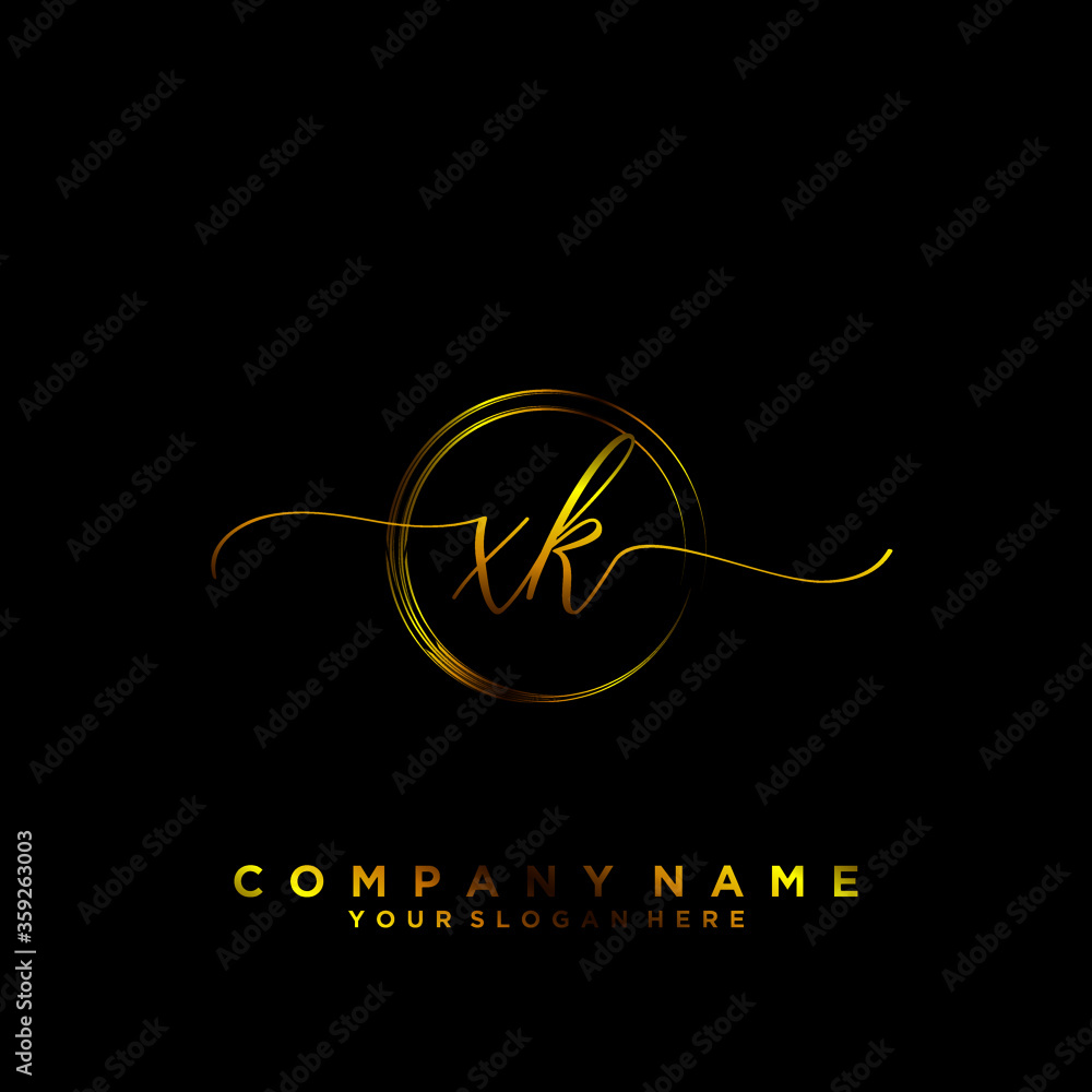XK Initial handwriting logo vector
XK Initial handwriting logo vector
