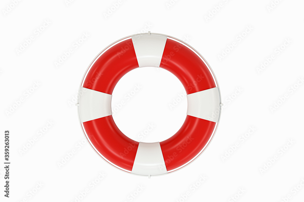 Life buoy with white background, 3d rendering. Life buoy with white background, 3d rendering.