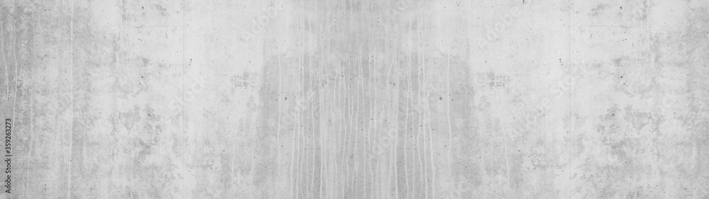 White gray concrete stone cement wall banner background panorama long 
