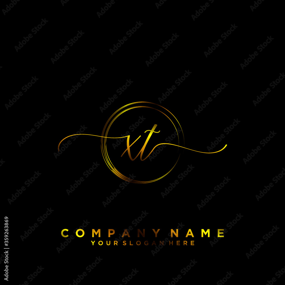 XT Initial handwriting logo vector
XT Initial handwriting logo vector