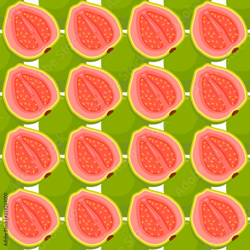 Illustration on theme big colored seamless guava