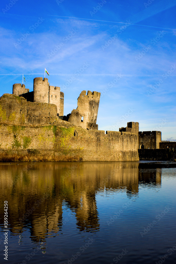Caerphilly Castle, S.Wales, UK