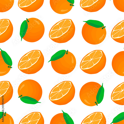 Illustration on theme big colored seamless orange