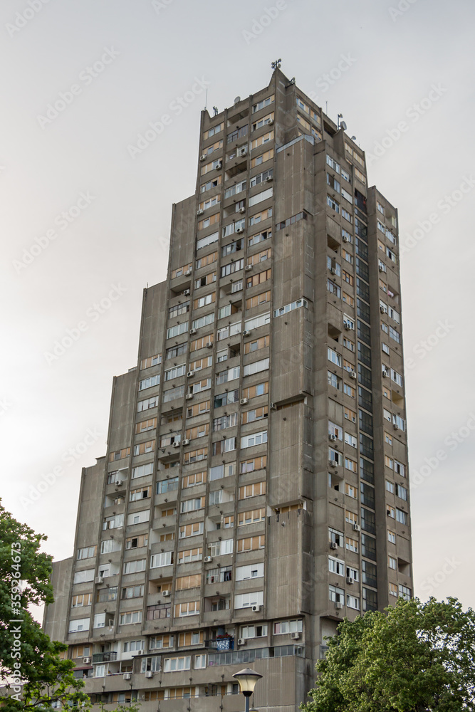 Eastern City Gate of Belgrade (Rudo) is a complex of three large residential buildings situated in the neighborhood of Konjarnik. It is among the most prominent structures along city skyline.