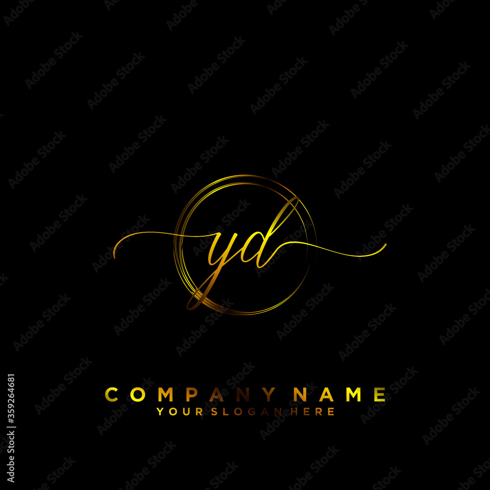 YD Initial handwriting logo vector
YD Initial handwriting logo vector