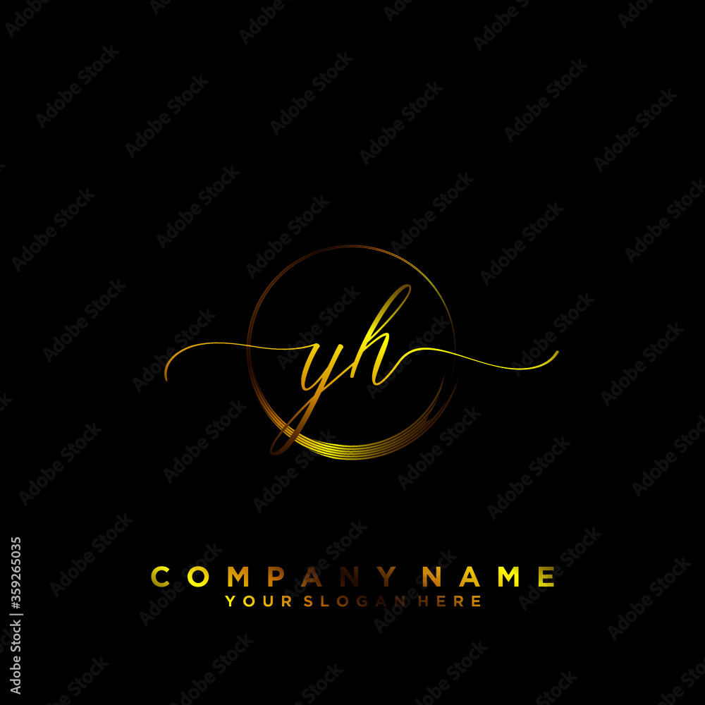 YH Initial handwriting logo vector
YH Initial handwriting logo vector