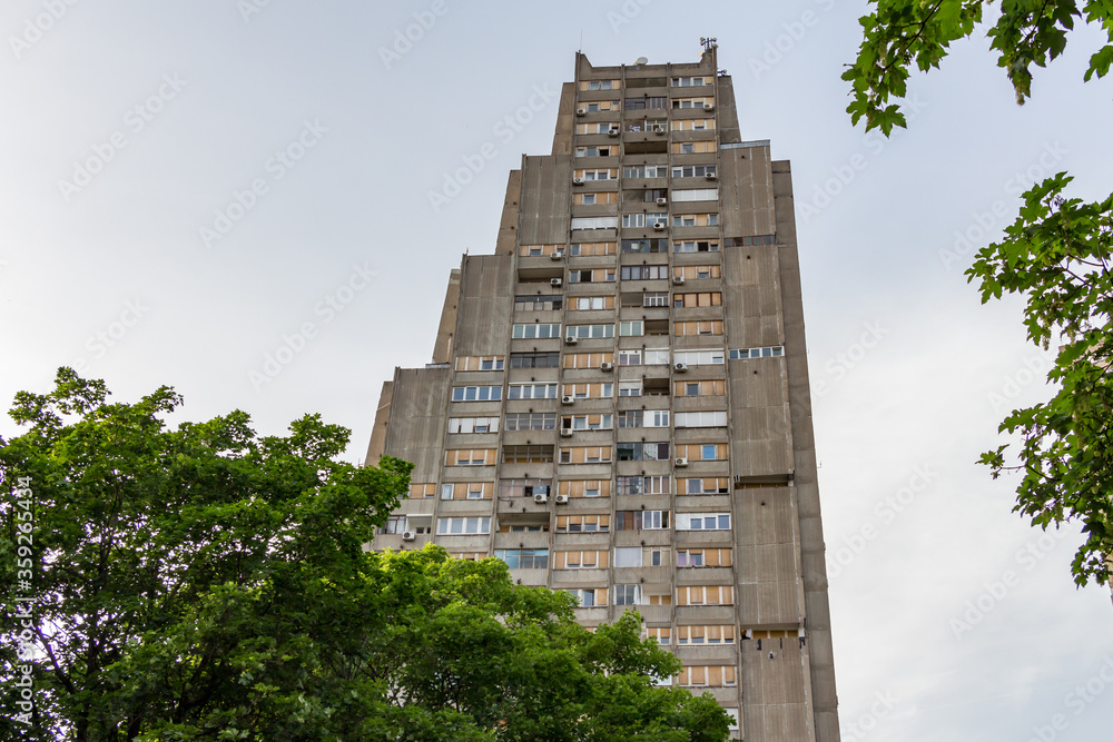 Eastern City Gate of Belgrade (Rudo) is a complex of three large residential buildings situated in the neighborhood of Konjarnik. It is among the most prominent structures along city skyline.