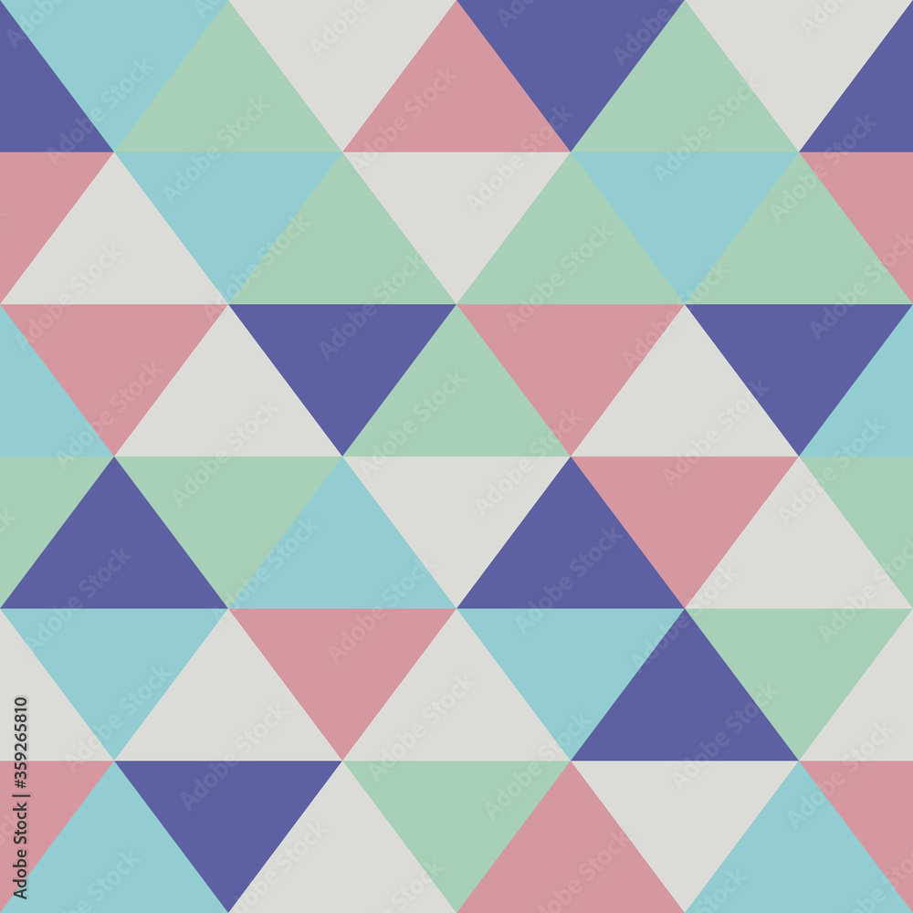 Seamless geometric pattern from triangles. Vector illustration