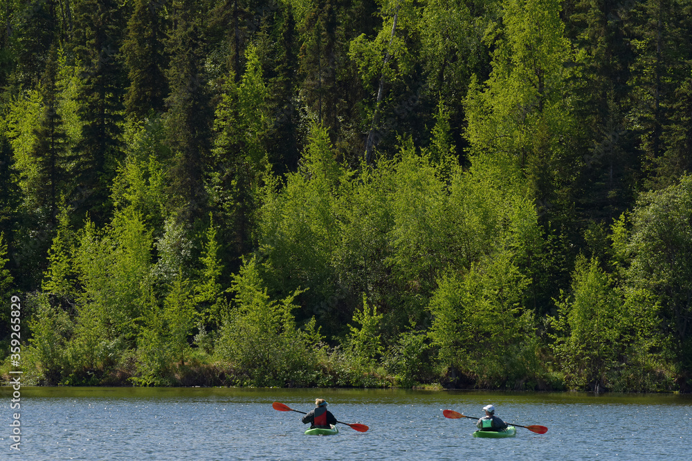 Kayaking on an Alaska lake