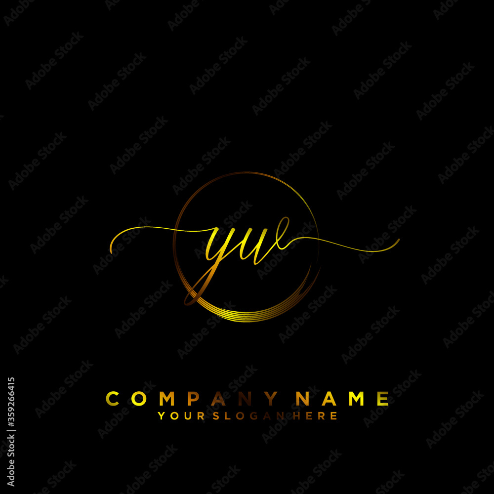YW Initial handwriting logo vector
YW Initial handwriting logo vector
