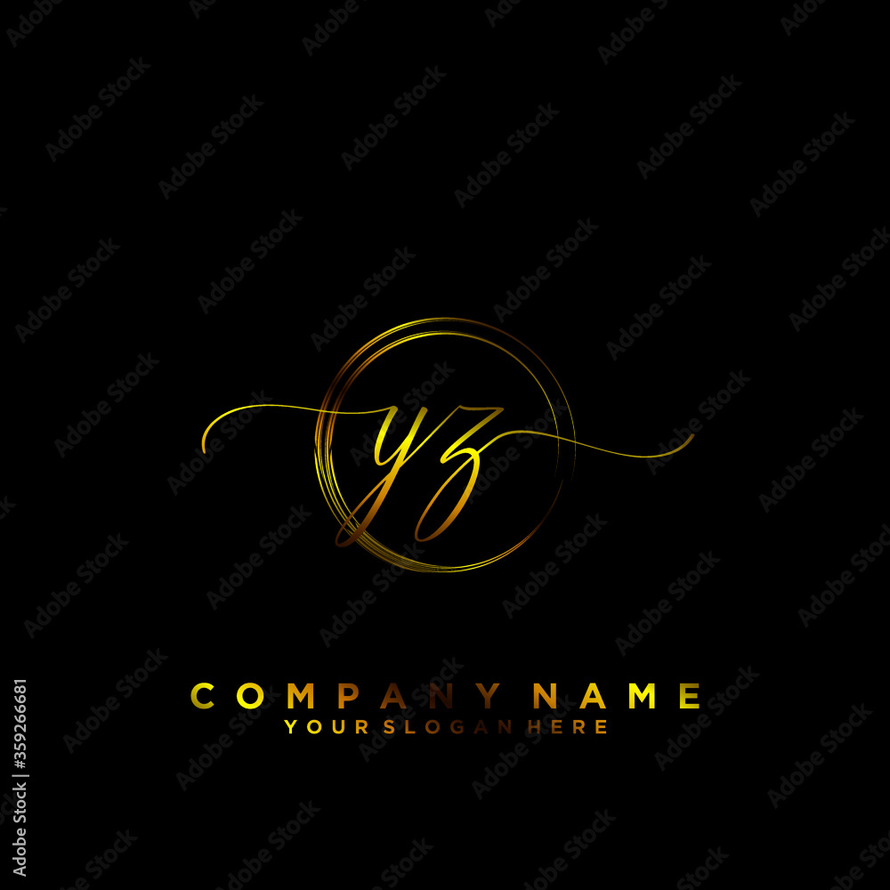 YZ Initial handwriting logo vector
YZ Initial handwriting logo vector