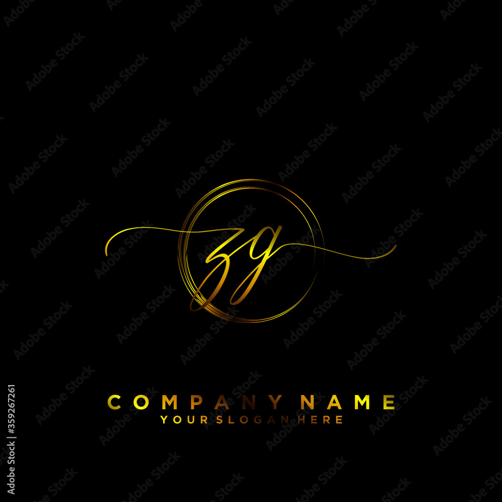 ZG Initial handwriting logo vector
ZG Initial handwriting logo vector