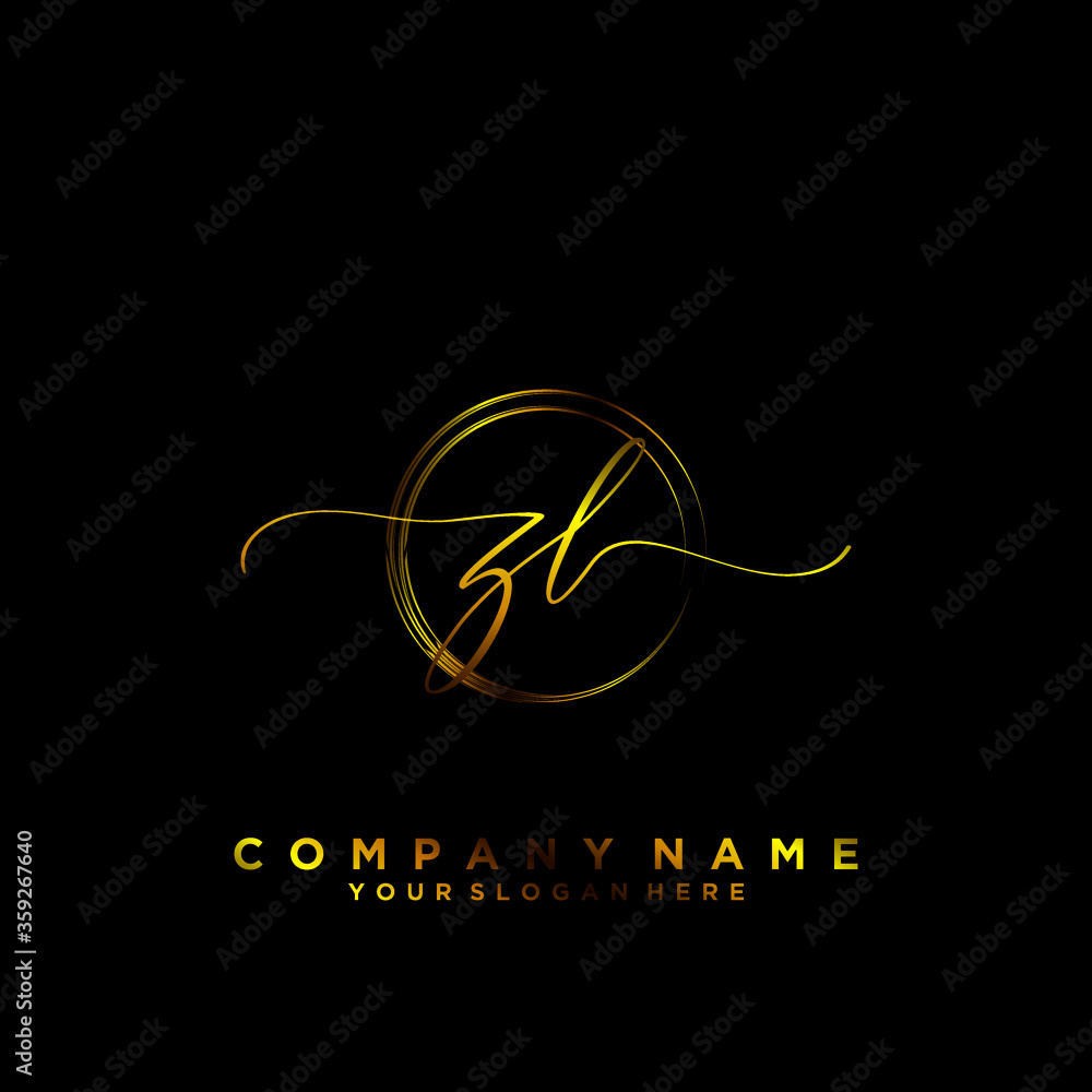 ZL Initial handwriting logo vector
ZL Initial handwriting logo vector