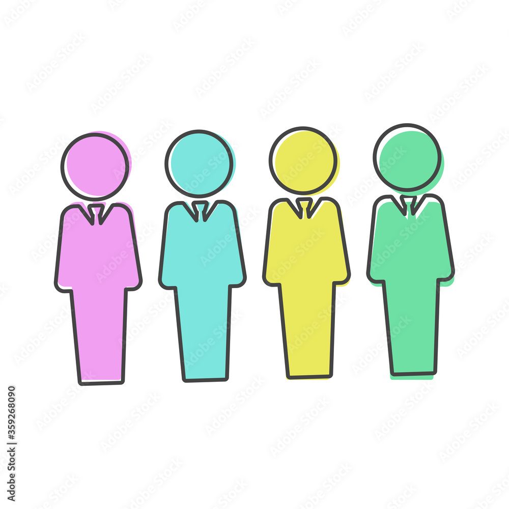 Vector icon of a businessman. Businessman at work cartoon style on white isolated background. Vector icon of a businessman. Businessman at work cartoon style on white isolated background.