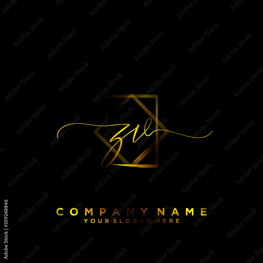 ZV Initial handwriting logo vector
ZV Initial handwriting logo vector