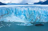 Blue Glacier view from touristic balcony, Patagonia, Argentina, South America
