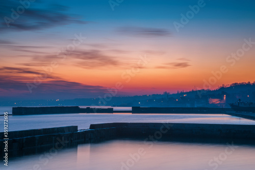 Tranquility sea at sunset