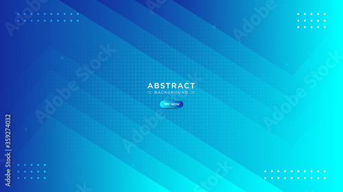 Abstract minimal soft and dark blue background. Trendy simple fluid color gradient with lines effect. Triangle shape overlap layer simple background with halftone pattern.