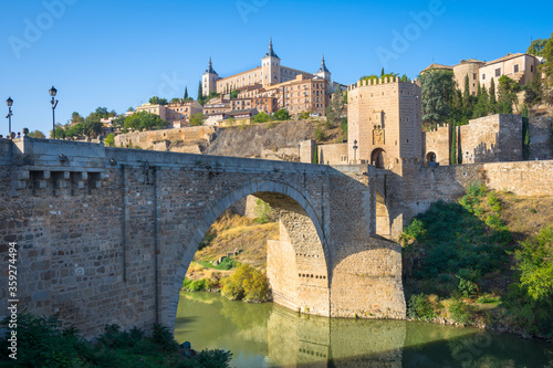 View of Alcantara Bridge on the Tejo River - Toledo  Spain