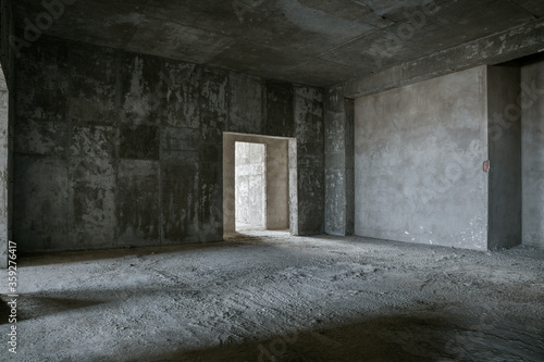 Unfinished building interior. Repairs in the apartment.