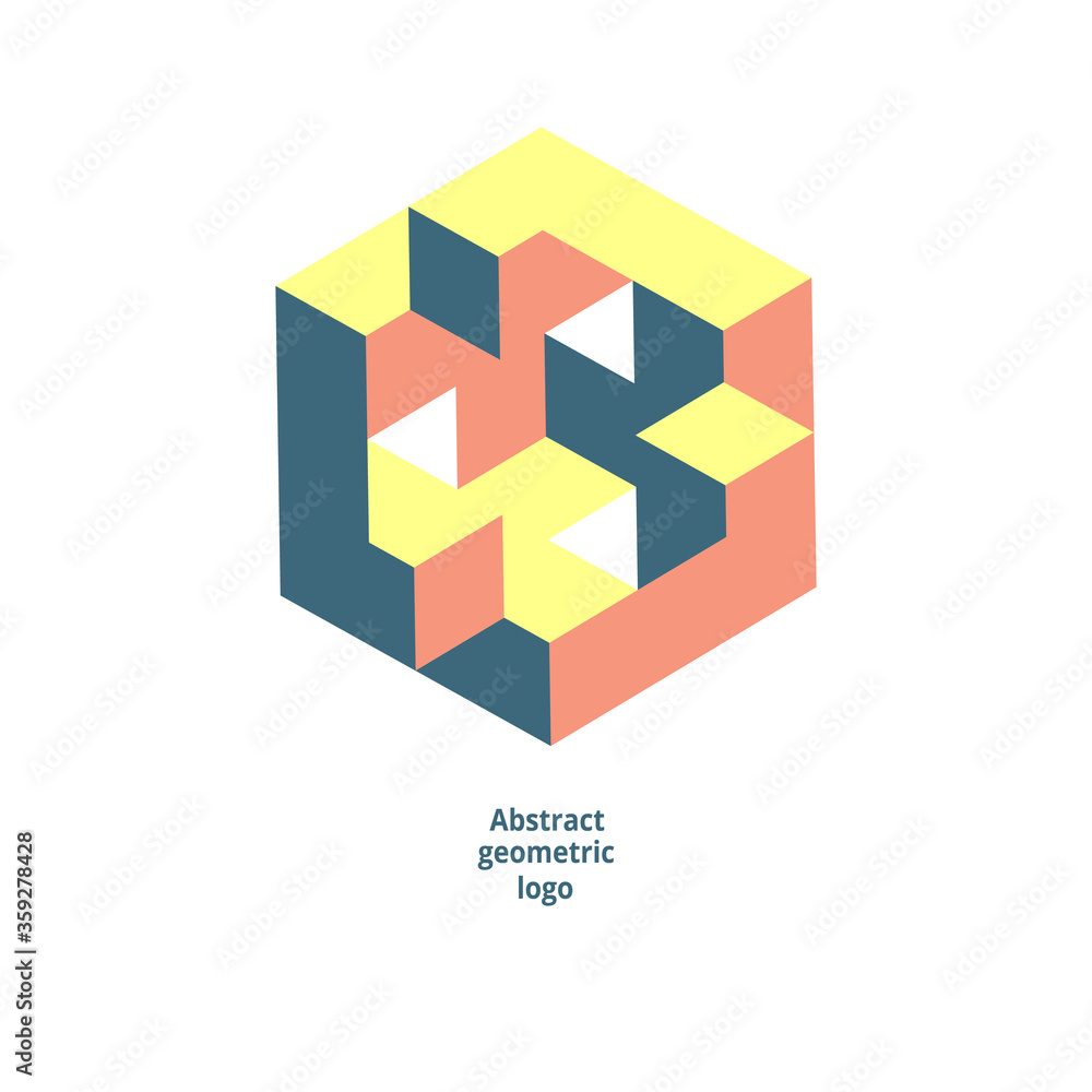 abstract geometric logo on a white background abstract geometric logo on a white background
