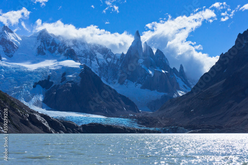 Cerro Torre  view from the lake  Patagonia  Argentina  South America