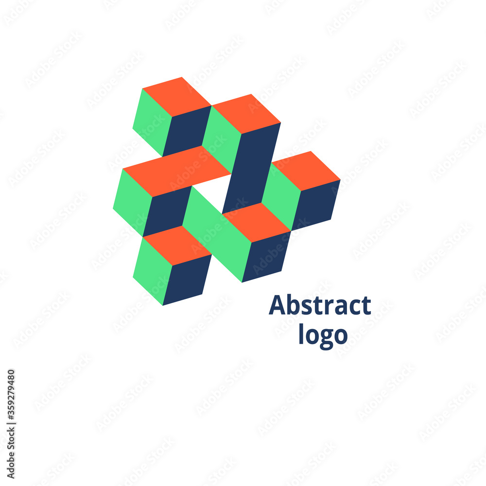 abstract geometric logo on a white background abstract geometric logo on a white background