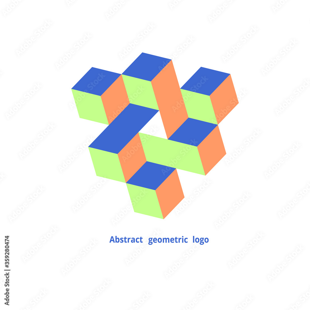 abstract geometric logo on a white background abstract geometric logo on a white background