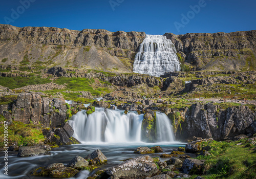 Dynjandi (Fjallfoss) Waterfall in Westfjords in Iceland