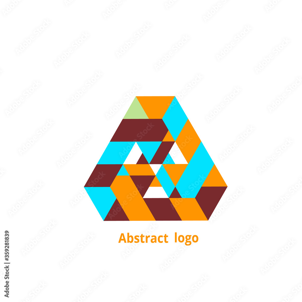 abstract geometric logo on a white background abstract geometric logo on a white background