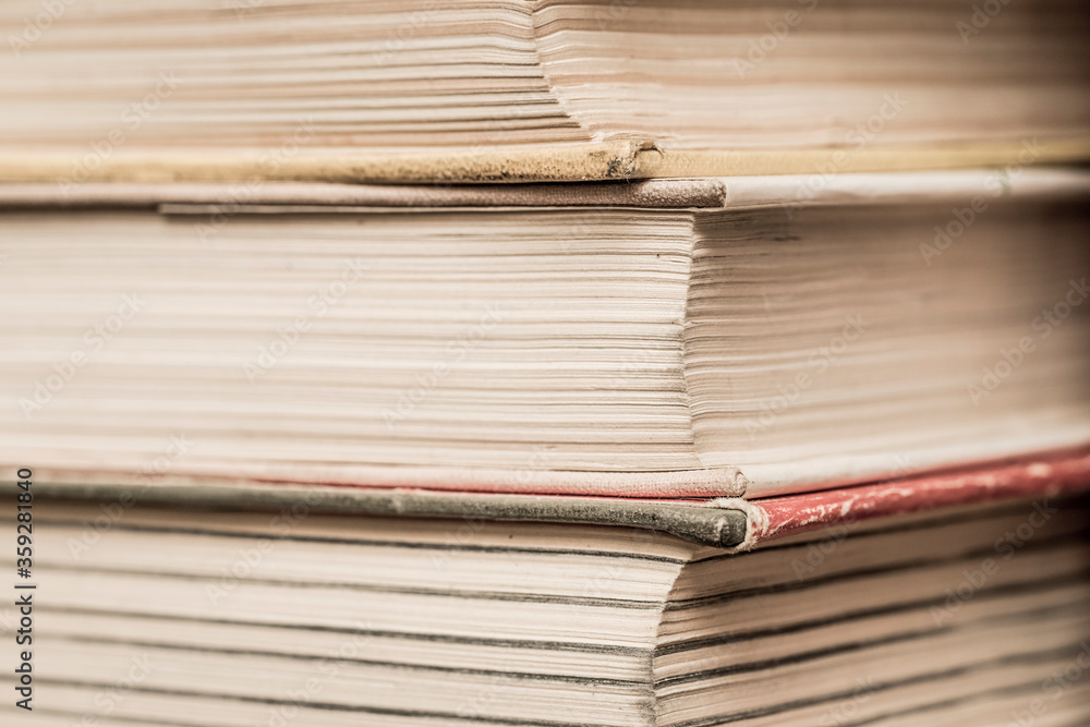 Old yellowed stack of books Old yellowed stack of books