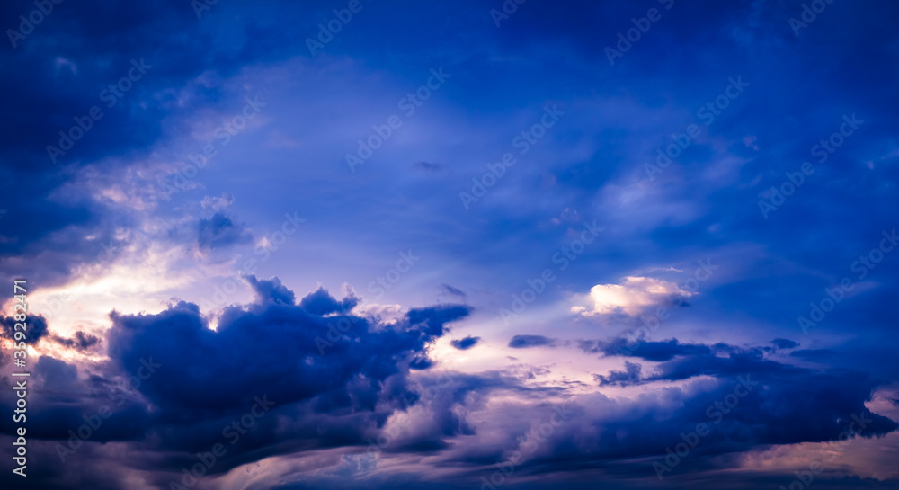 Clouds and sky in different colors
