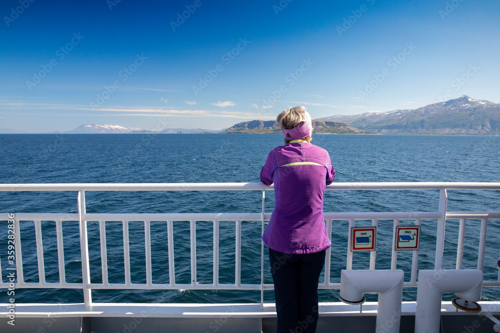 Ferry trip to the island of vega in Nordland county