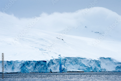 Landcape of the ice formations of Antarctica