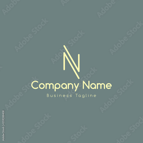 nn logo design vector template